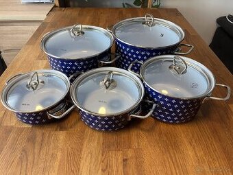 Sada hrncov vzor modrotlač