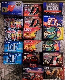 MC kazety čisté zabalené 2