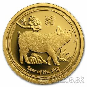 Zlata minca 1/4 oz Lunar Rok Prasaťa 2019