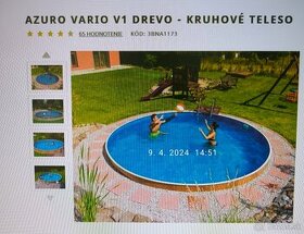 Nový Bazén Azuro Vario V1 3,6 m výška 1.07m - 1
