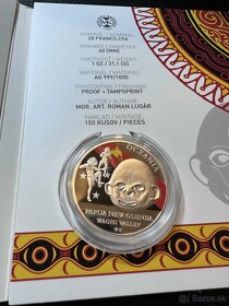 Strieborná minca - Rituálne masky sveta - set 7 mincí