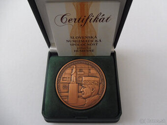 Medaila M.R.Štefánik 85.výr. odhalenia sochy