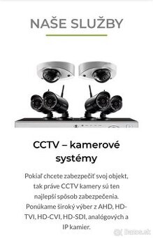 Kamerové systémy, elektroinštalačné práce