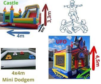 Na predaj skákacie hrady a mini dodgem