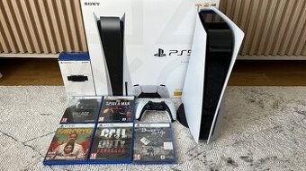 Sony Playstation 5 s mechanikou 1TB + kamera + hry