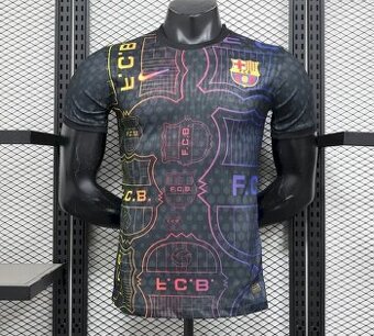 Dres Fc Barcelona Čierny Unikátny Zberateľský Hráčsky