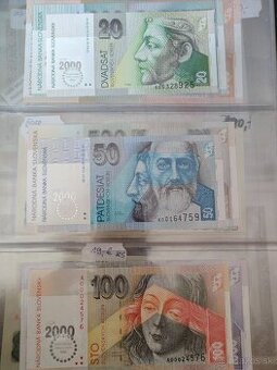 Sada Bimilenium bankovky SR