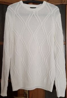 Pánsky sveter Zara biely veľkosť M