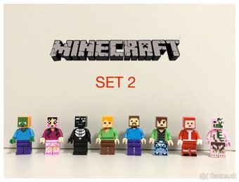 Rôzne figúrky Minecraft - typ lego - nové
