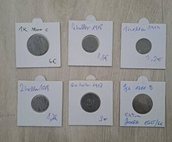 Mince RU v obaloch - mince rakusko uhorske