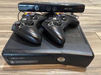 XBOX 360+Kinect+hry+2 ovladace