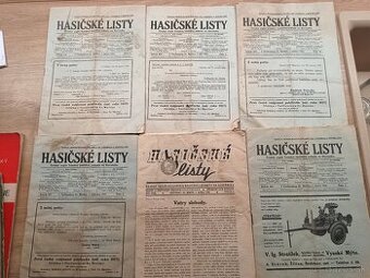 6x Hasičské listy 1936,1937,1940