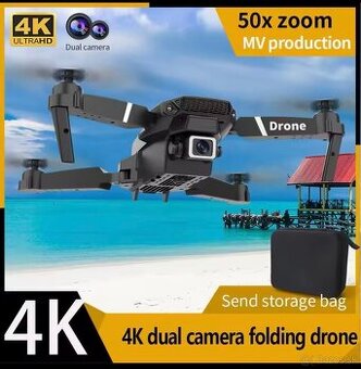 Dron E88 (novy),4K dual cam.,4x bateria plus prislušenstvo
