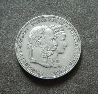 Predám 2 zlatník/florin 1879 str.svadba František Jozef I.