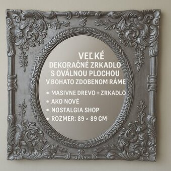Veľké dekoračné zrkadlo Nostalgia shop