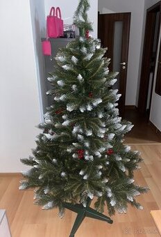 UMELÝ 3D VIANOČNÝ STROMČEK BOROVICA S JARABINOU 170cm