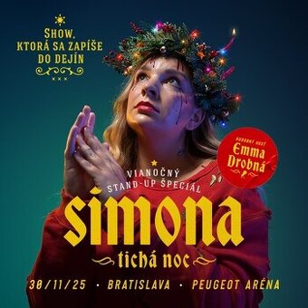 2x Lístky na Simona Comedy Tichá noc 30.11.