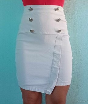 Dámska biela sukňa BLUE NATURE - veľkosť S