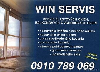 Servis plastových okien a vchodových dverí