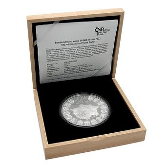 Predam striebornu mincu 1 kg zalozenie Velkej Prahy