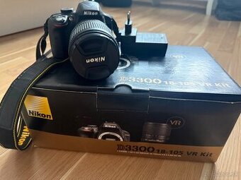 Nikon D3300 + 18–105 VR KIT + originálna krabica
