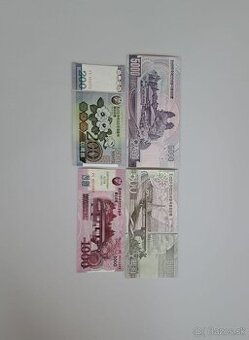 Bankovky Severná Kórea 4kusy