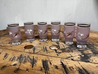 Vintage sada 6 ks pohárov