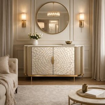 Zlatá komoda Champion Glamour 150x40x88