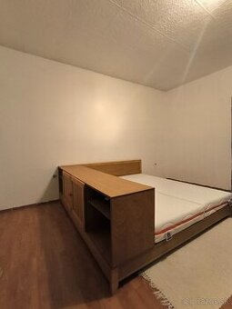 Posteľ s komodou, dub, 160x200, OBYS