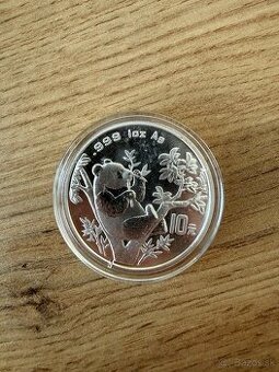 1 oz Čínska Panda 1995 strieborná minca
