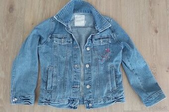 dievčenská rifľová bunda, veľkosť 8 - 9 rokov 116 - 122