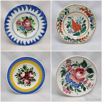 Menšie starožitné taniere - priemer 14 -15 cm