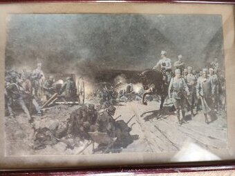 Obraz scéna z bitky 1914/18.