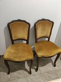 Starožitné stoličky, zamat - 1