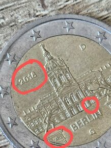 Predám 2eurovú mincu chyborazba Berlín 2008