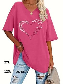 Ružové tričko 2XL NOVE