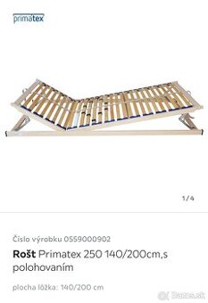 Predám posteľ + polohovatelny matrac + matrac