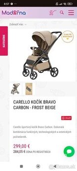 Športový kočík Carrello Bravo Carbon