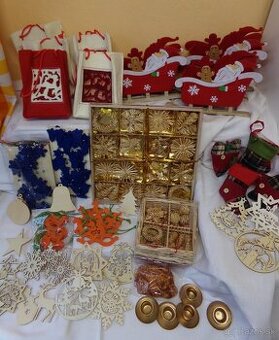 VIANOČNÉ DEKORÁCIE, MATERIÁL NA ĎALŠIU TVORBU