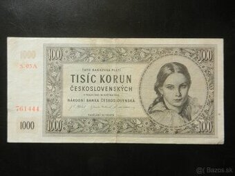 Bankovka 1000Kčs 1945