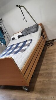 Elektrická polohovacia posteľ s matracom 140x220cm do 350kg