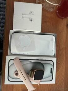 iPhone 15 plus + AirPods + Apple Watch 4 série