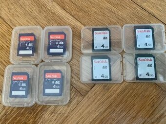 Predám pamäťové SDHC karty SanDisk 4GB, class 4