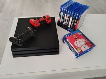 Predám/vymenim PS4 Pro 1TB 2x joystick