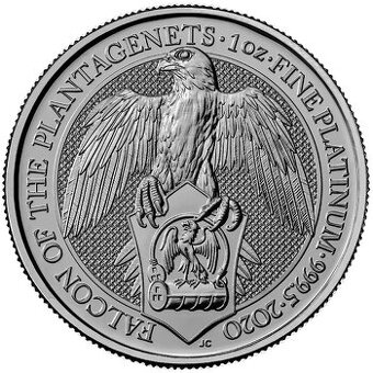 Investičná minca - platina 1 Oz, 2020 Falcon of the Plantage