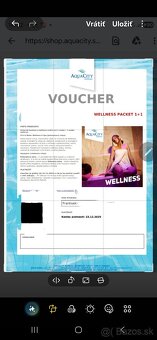 Predám celodenný vstup pre Dve osoby wellness paket Poprad