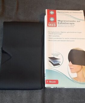 Chladivá gelová čiapka - maska na tvár proti migréne