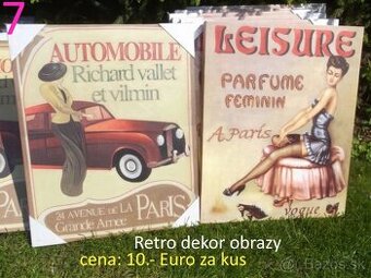 Prútený košík a retro obrazy - 1