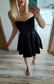 Čierne spoločenské/koktejlové šaty - 1