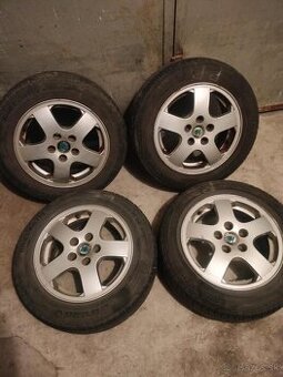 4ks alu disky orig. Škoda 5x100 R14 pneu 5mm 185/60 r14